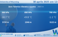 Meteo Sicilia: Radiosondaggio Trapani Birgi di mercoledì 30 aprile 2025 ore 12:00