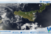 Meteo Sicilia: immagine satellitare Nasa di lunedì 05 maggio 2025