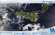 Meteo Sicilia: immagine satellitare Nasa di lunedì 05 maggio 2025