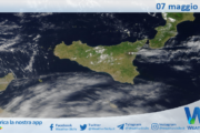 Meteo Sicilia: immagine satellitare Nasa di mercoledì 07 maggio 2025
