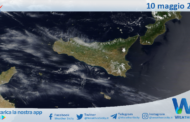 Meteo Sicilia: immagine satellitare Nasa di sabato 10 maggio 2025