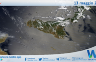 Meteo Sicilia: immagine satellitare Nasa di martedì 13 maggio 2025