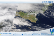 Meteo Sicilia: immagine satellitare Nasa di mercoledì 14 maggio 2025