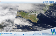 Meteo Sicilia: immagine satellitare Nasa di mercoledì 14 maggio 2025