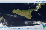 Meteo Sicilia: immagine satellitare Nasa di giovedì 22 maggio 2025