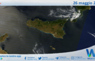 Meteo Sicilia: immagine satellitare Nasa di lunedì 26 maggio 2025