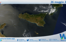 Meteo Sicilia: immagine satellitare Nasa di lunedì 26 maggio 2025