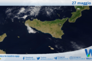 Meteo Sicilia: immagine satellitare Nasa di martedì 27 maggio 2025