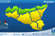 Meteo Sicilia: bollettino di allerta meteo per domani, lunedì 23 giugno 2025