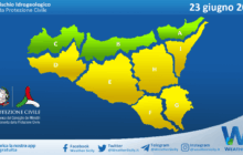 Meteo Sicilia: bollettino di allerta meteo per domani, lunedì 23 giugno 2025