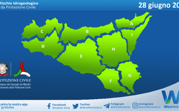 Meteo Sicilia: bollettino di allerta meteo per domani, sabato 28 giugno 2025