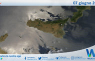 Meteo Sicilia: immagine satellitare Nasa di sabato 07 giugno 2025