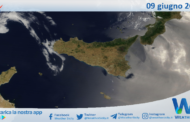 Meteo Sicilia: immagine satellitare Nasa di lunedì 09 giugno 2025