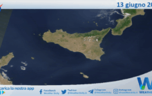Meteo Sicilia: immagine satellitare Nasa di venerdì 13 giugno 2025
