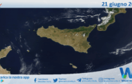 Meteo Sicilia: immagine satellitare Nasa di sabato 21 giugno 2025
