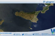 Meteo Sicilia: immagine satellitare Nasa di mercoledì 25 giugno 2025