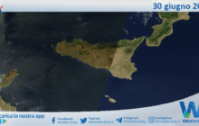 Meteo Sicilia: immagine satellitare Nasa di lunedì 30 giugno 2025