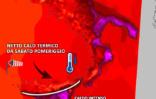 Sabato irrompe il Maestrale, primo calo termico con nubi sparse e mari mossi. Domenica rinfresca ovunque!