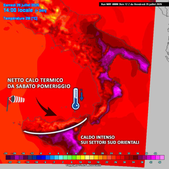 Sabato irrompe il Maestrale, primo calo termico con nubi sparse e mari mossi. Domenica rinfresca ovunque!