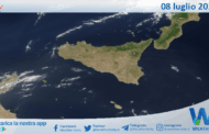Meteo Sicilia: immagine satellitare Nasa di martedì 08 luglio 2025