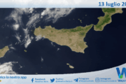 Meteo Sicilia: immagine satellitare Nasa di domenica 13 luglio 2025