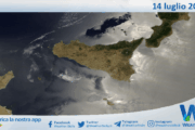 Meteo Sicilia: immagine satellitare Nasa di lunedì 14 luglio 2025