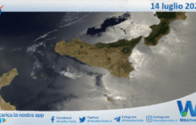 Meteo Sicilia: immagine satellitare Nasa di lunedì 14 luglio 2025