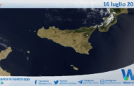 Meteo Sicilia: immagine satellitare Nasa di mercoledì 16 luglio 2025
