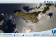Meteo Sicilia: immagine satellitare Nasa di sabato 19 luglio 2025