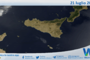Meteo Sicilia: immagine satellitare Nasa di lunedì 21 luglio 2025