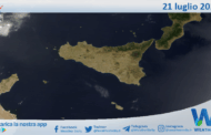 Meteo Sicilia: immagine satellitare Nasa di lunedì 21 luglio 2025