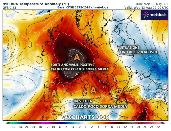 Sicilia: prosegue una fase di caldo moderato, ma verso Ferragosto instabilità pomeridiana in vista!