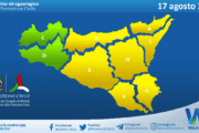 Meteo Sicilia: bollettino di allerta meteo per domani, domenica 17 agosto 2025