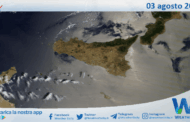 Meteo Sicilia: immagine satellitare Nasa di domenica 03 agosto 2025