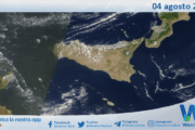 Meteo Sicilia: immagine satellitare Nasa di lunedì 04 agosto 2025
