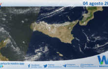 Meteo Sicilia: immagine satellitare Nasa di lunedì 04 agosto 2025