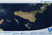 Meteo Sicilia: immagine satellitare Nasa di giovedì 07 agosto 2025