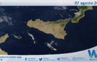 Meteo Sicilia: immagine satellitare Nasa di giovedì 07 agosto 2025