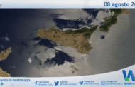 Meteo Sicilia: immagine satellitare Nasa di venerdì 08 agosto 2025