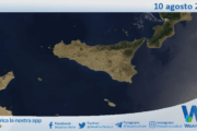 Meteo Sicilia: immagine satellitare Nasa di domenica 10 agosto 2025