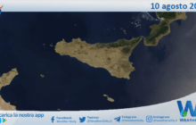 Meteo Sicilia: immagine satellitare Nasa di domenica 10 agosto 2025