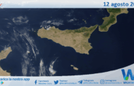 Meteo Sicilia: immagine satellitare Nasa di martedì 12 agosto 2025
