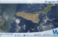 Meteo Sicilia: immagine satellitare Nasa di giovedì 14 agosto 2025