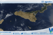 Meteo Sicilia: immagine satellitare Nasa di venerdì 15 agosto 2025