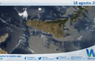 Meteo Sicilia: immagine satellitare Nasa di lunedì 18 agosto 2025