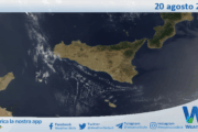 Meteo Sicilia: immagine satellitare Nasa di mercoledì 20 agosto 2025