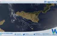 Meteo Sicilia: immagine satellitare Nasa di mercoledì 20 agosto 2025