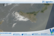 Meteo Sicilia: immagine satellitare Nasa di giovedì 21 agosto 2025