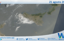 Meteo Sicilia: immagine satellitare Nasa di giovedì 21 agosto 2025