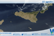 Meteo Sicilia: immagine satellitare Nasa di venerdì 22 agosto 2025